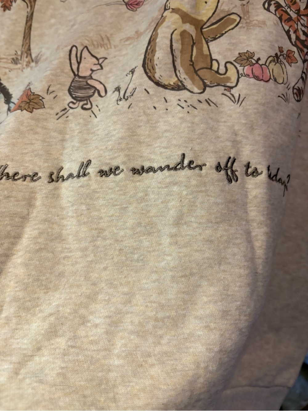 BNWT Disney Beige Winnie the Pooh Sweatshirt with Pooh, Tigger & Piglet woman’s - Picture 4 of 6